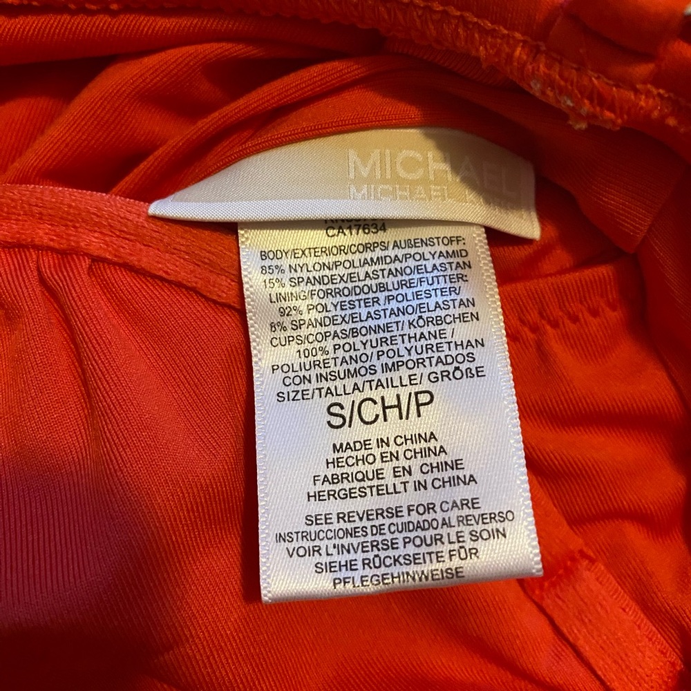 Vibrant Orange Ruched Tank Top - Picture 5 of 6